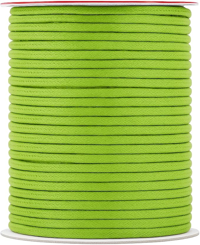 Mandala Crafts 2mm 109 Yards Yellow Green Cotton Waxed Cord by MandalaCrafts