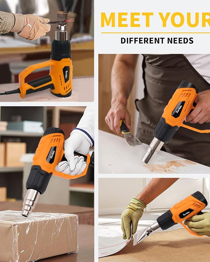 Heat Gun 1500W 120°F-1020°F Fast Heating Heavy Duty Hot Air Gun Kit Variable - Image 7