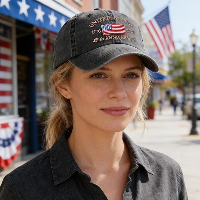 250 Anniversary USA Hat Baseball Cap for Men Women Embroidered