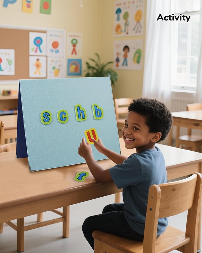 CHEFAN Foldable Felt Board for Toddlers, Freestanding Flannel Board for Kids - Image 6