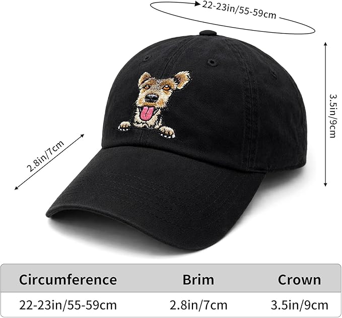 Pet Dog Lover Gifts,Embroidered Dog Baseball Hats for Men Women Dad Mom