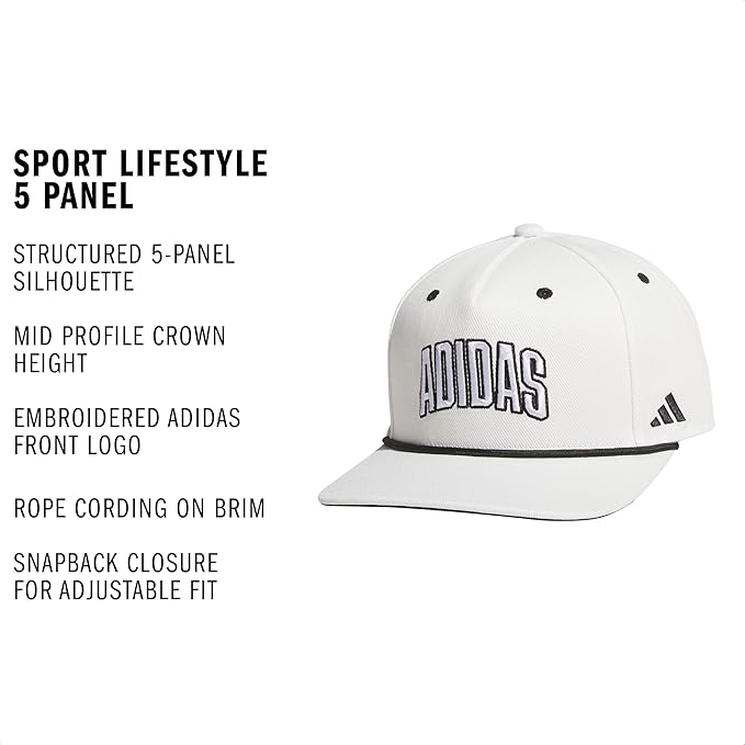 adidas Mens Sport Lifestyle Rope Brim Snapback Hat