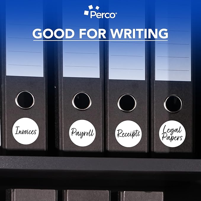 Perco White 3-Inch Perforated Circle Dot Sticker Labels — 10 Rolls, 000 Round - Image 6