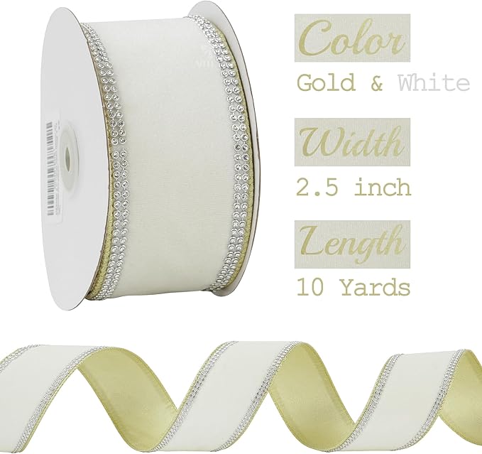 MEEDEE Gold & White Velvet - Image 2