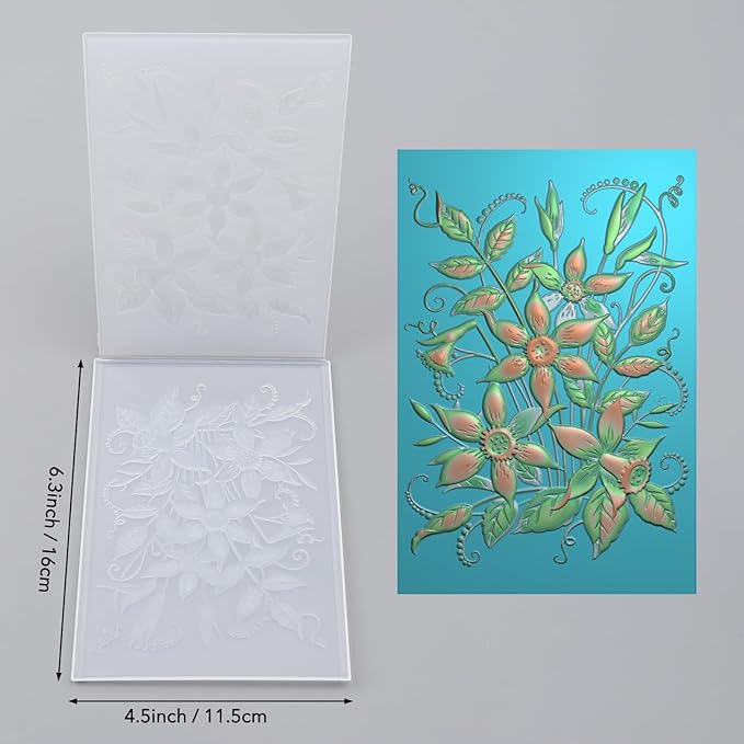 BAOFALI 3D Embossing Folders Daffodil Clear Textured - Image 2