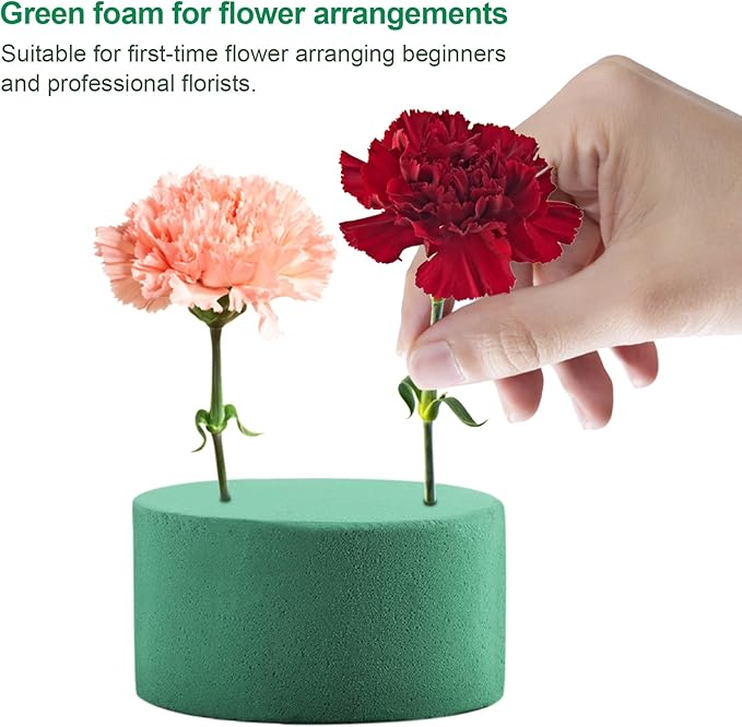 12Pcs Round Floral Foam Blocks, Wet and Dry Foam Bricks - Image 6