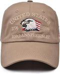 U.S.A 250th Anniversary Embroidered Baseball Cap Adjustable 1776-2026 Anniversary Birthday Retro Patriots Hat for Men Women