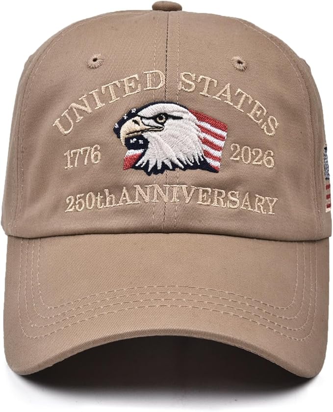 U.S.A 250th Anniversary Embroidered Baseball Cap Adjustable 1776-2026 Anniversary Birthday Retro Patriots Hat for Men Women