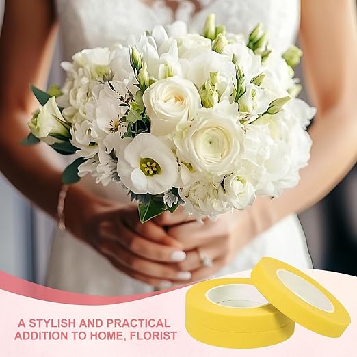 MECCANIXITY 3 Rolls Floral Tapes, 30 Yard x 1/16 in Florist Crepe Flowers - Image 7