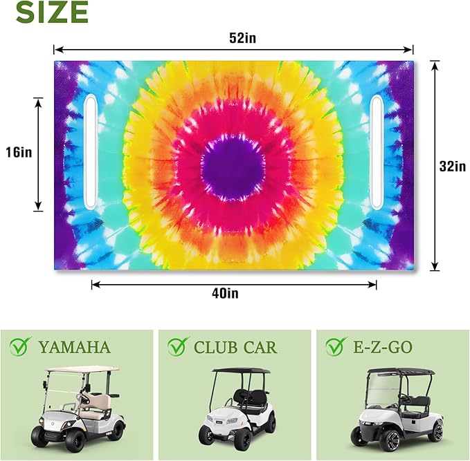 Golf Cart Seat Covers Club Car Golf Cart Accessories for Men Women Golf Carts Seat Towel Blanket 2-Seat Golf Cart Decorations