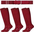 Haysandy Baseball or Softball Sock and Belt Combo Set 3 Football Baseball Socks with Softball Belt for Youth Boys Kids