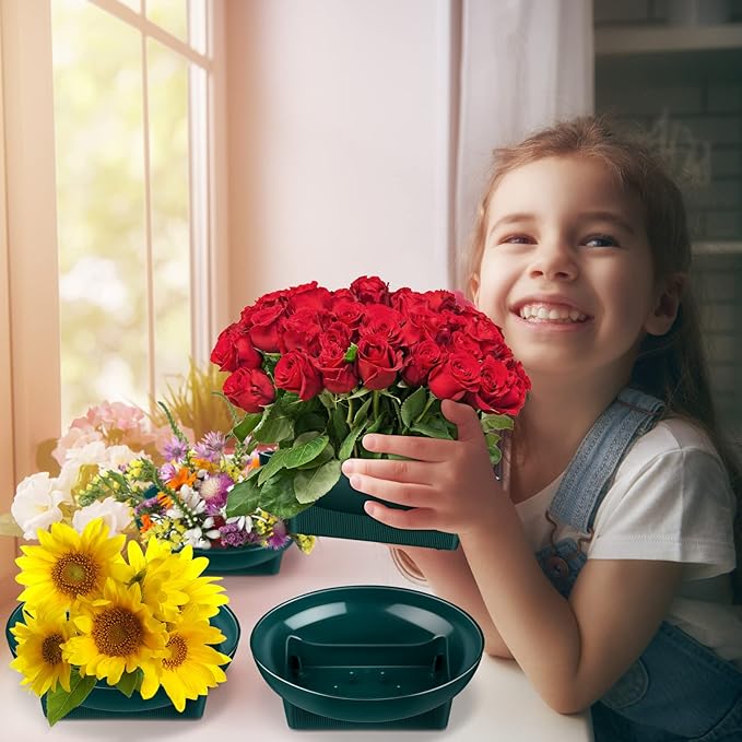 Karenhi 36 Pcs Floral Supplies Green Bowls - Image 5