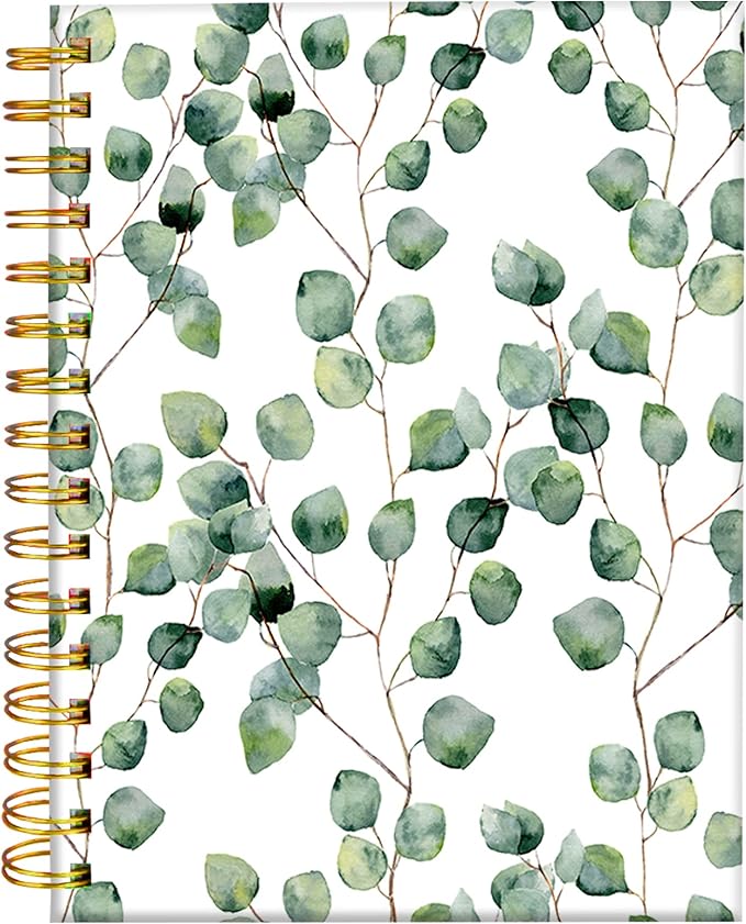 iampanda Spiral Journal Notebook, Floral Design Strong TwinWire Binding by iampanda
