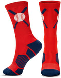 ChalkTalkSPORTS Baseball Socks - Performance Socks for Baseball Players - Crossed Bats - Youth and Adult Sizes