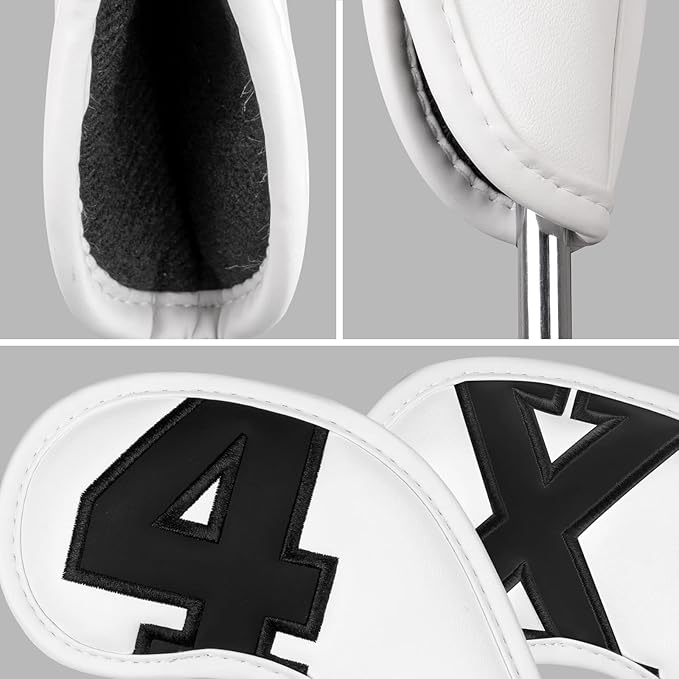 Craftsman Golf Magnetic Iron Headcovers Protective Cover with Large No. Available for Customize Name