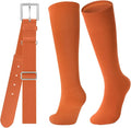 Baseball Socks and Belt for Youth Adult Softball Socks Combo Elastic Waist Belt for Men Kids Boys Girls Women JASGOOD