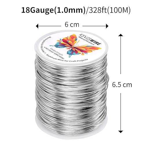 18 Gauge Aluminum Wire 328 Feet KSVZS Bendable Metal Wire - Image 4