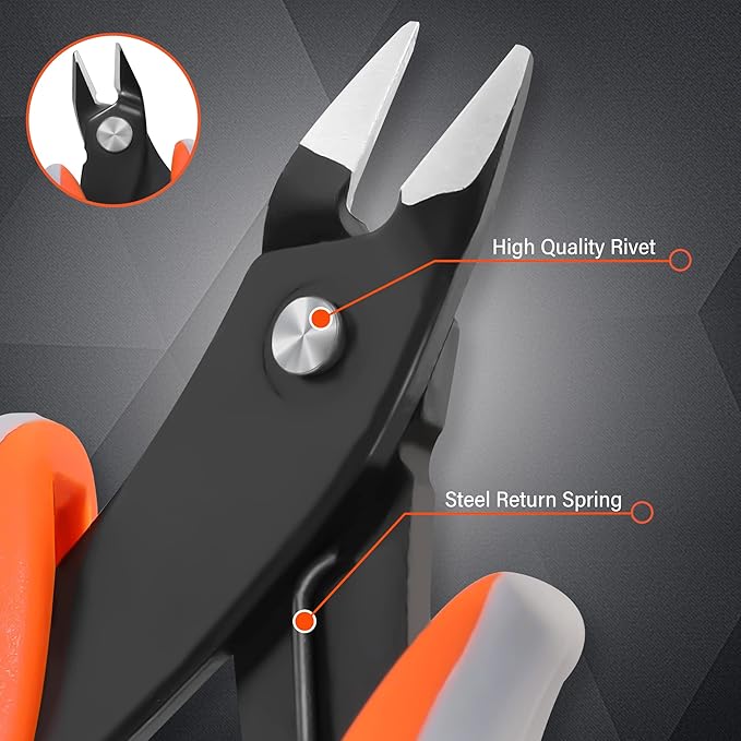 ValueMax Flush Wire Cutters, 3 Pack 5 Inch Precision Micro Cutter Anti-Slip - Image 3
