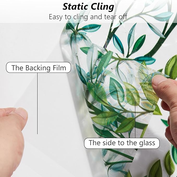 Finnez Window Privacy Film 3D Static Cling Window Film, No Glue Heat Control & - Image 6