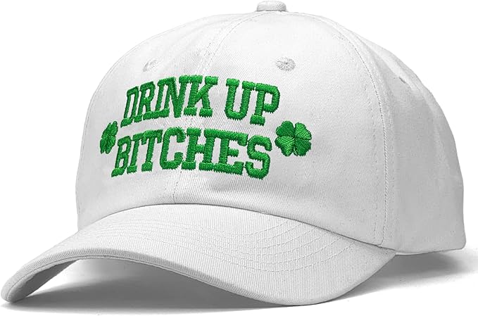St Patricks Day hat Green Baseball Cap Shamrock Embroidered for man Women Funny