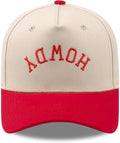 Two-Tone Cotton Baseball Cap with Embroidered Western Sayings - Adjustable Cowboy Style Hat for Men and Women