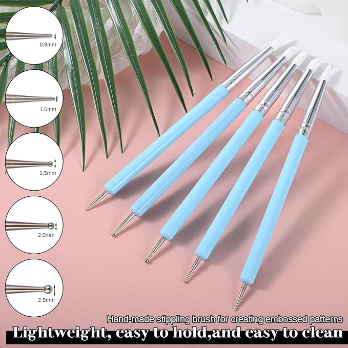 15PCS Silicone Clay Sculpting Tool, Pottery Tools Modeling Dotting Tool Resin - Image 5