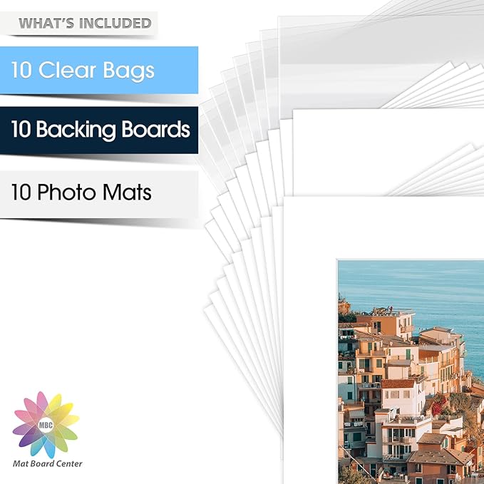 Mat Board Center, 16x20 for 11x14 White Picture Mat Sets - Image 3