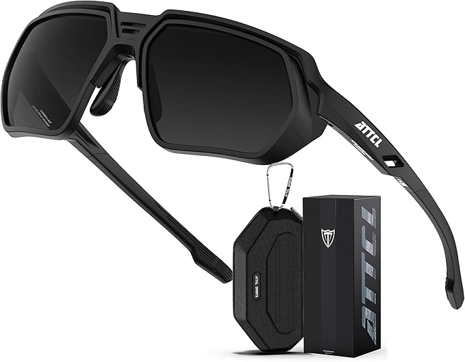 ATTCL Sports Polarized Sunglasses for Men: Womens UV400 Protection, Lightweight Wrap Around TR90 Frame for Fishing Golf