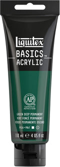 Liquitex BASICS Acrylic Paint, 118ml Tube, Permanent Green Deep by Liquitex