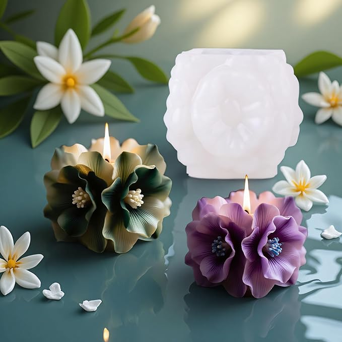 Peony Bouquet Candle Soap Molds, 3D Peony Silicone Mold - Image 6