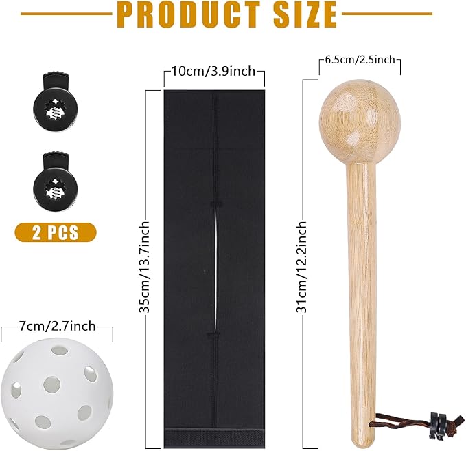 Baseball Glove Break-in kit for Men & Adult, One-Piece Structure Baseball Glove Mallet, Baseball Mitts Wooden Shaping Hammer, Softball Glove Wrap Band, Plastic Practice Ball & Glove Locks