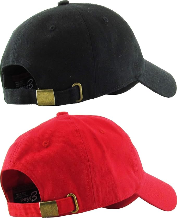 KBETHOS Classic Unisex Cotton Adjustable Low Crown Baseball Cap – Plain Dad Hat