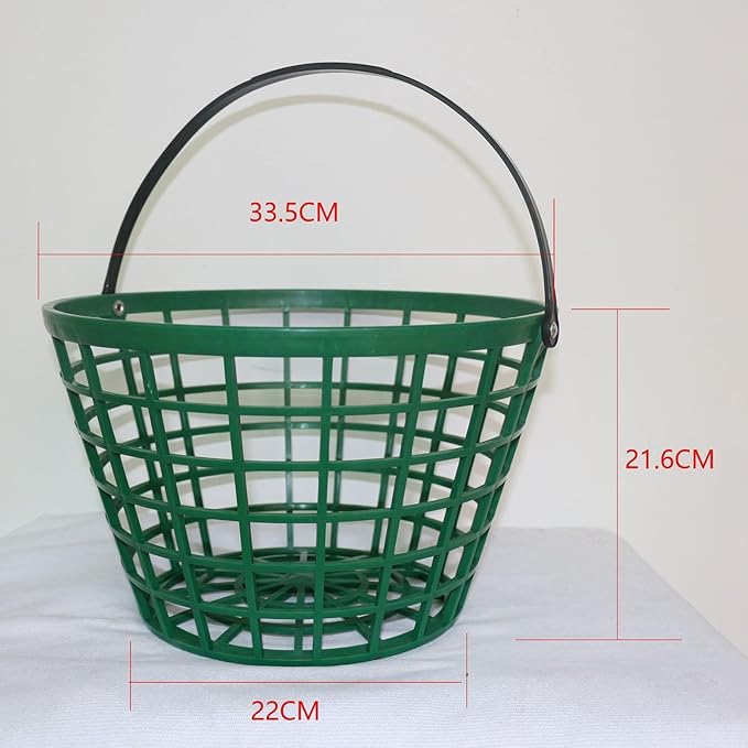 SM SunniMix Unbreakable Golf Ball Basket, Golfball Container with Handle Ball Holder Contains 25/50/100 Balls Range Accessories