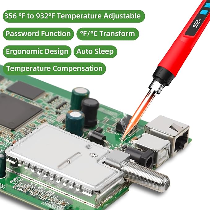 Soldering Iron Kit, 190W Soldering Gun, 110V LED Solder Kit - Image 4