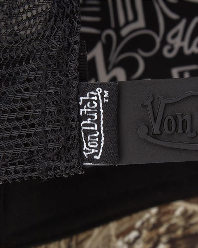 Von Dutch Men & Women’s Baseball Cap - Adjustable Snapback Canvas Hat with Curved Brim Structured Logo Patch Vintage Style