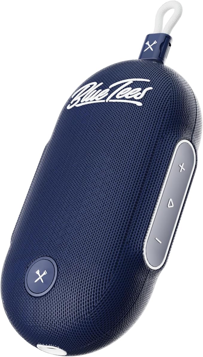 Blue Tees Golf Player Go - Golf GPS Speaker, Powered by AI, Compact GPS Speaker, Auto Course Recognition, Bluetooth Audio, 40,000+ Courses, IPX7 Waterproof, 16+ hr Battery, Built-in Magnetic Strip