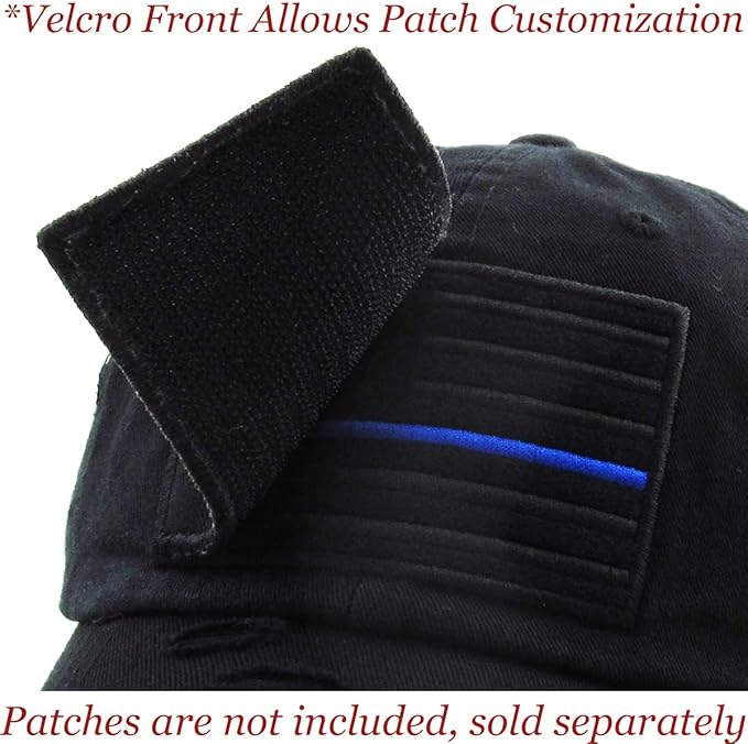 KBETHOS Flag USA America Military Thin Blue Line Thin Red Line Vintage Distressed Baseball Cap Dad Hat Unisex Adjustable…