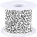 Jishi 16ft Aluminium Curb Chain Roll, Thick Twisted Chain Links, Jewelry Making by Jishi