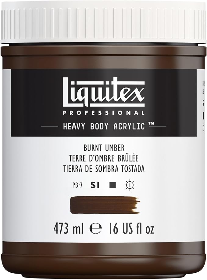 Liquitex Professional Heavy Body Acrylic Paint, 16-oz Pot, Burnt Umber by Liquitex