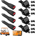 4PCS Golf Cart Seat Belts Kit for Club Car, EZGO, Yamaha Carts, 42" Retractable Universal Seat Belts Kit for Most People, Street Legal Seat Belt Golf Carts Front&Rear Seat (Without Bracket)