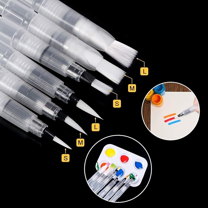 UPINS 12 Piece Water Color Brush Pen Set, Watercolor Paint Pens - Image 3