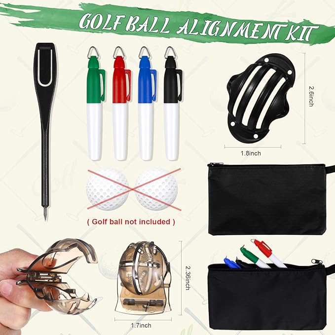 Syhood 21 Pcs Golf Accessories Kit Cleaning Kit Include Golf Brush, Towel, Groove Sharpener, Divot Repair Tool, Ball Alignment Portable Tool Gifts for Men or Women