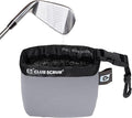 Club Scrub Golf Club and Golf Ball Cleaning Bag, Waterproof Clean Face Technology Liner, Detachable Clip, Machine Washable, Cleans Club Grooves, Dry Exterior (Neoprene or Microfiber Option Available)