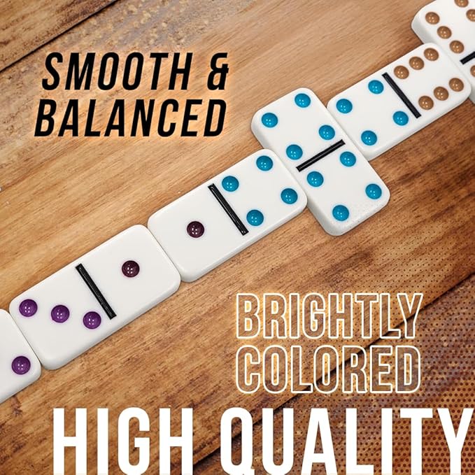 Front Porch Classics | Mexican Train Domino Set in Wooden Collector Box from - Image 4