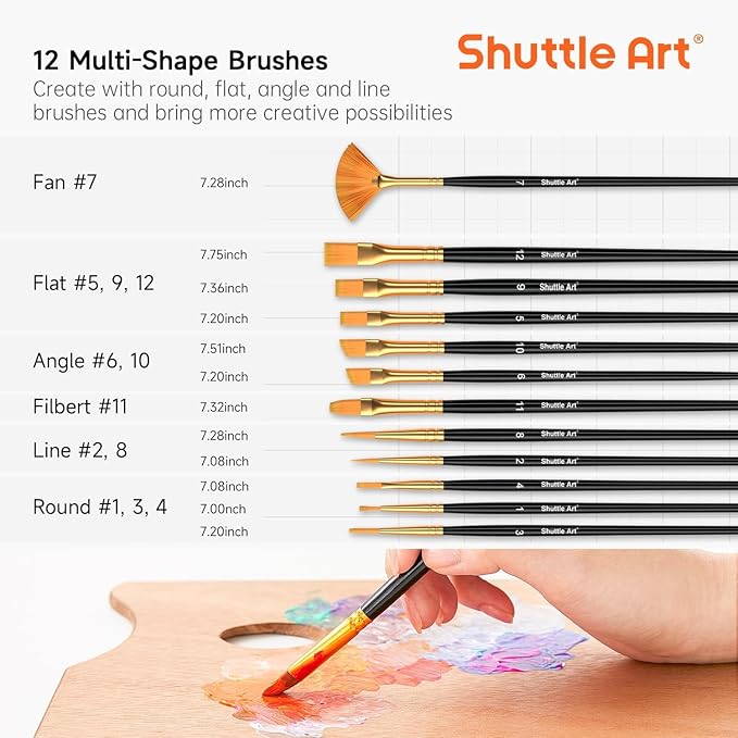 Shuttle Art 80 Colors Acrylic Paint, Acrylic Paint set - Image 7