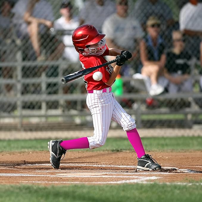Baseball Socks and Belt Combo for Youth Adult - Softball Sock and Belt for Boys and Girls (2 Pairs of Socks & 1 Belt)