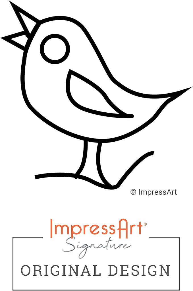 ImpressArt - Song Bird Signature Metal Design Stamp - Image 2