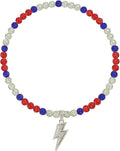 Baseball Necklace for Men 16/18/20 Inch Bling Ice Collection Lightning Bolt Pendant Necklace for Women Rhinestone Clay Beaded Discoball Accessories Gifts for Baseball Team Players Lovers