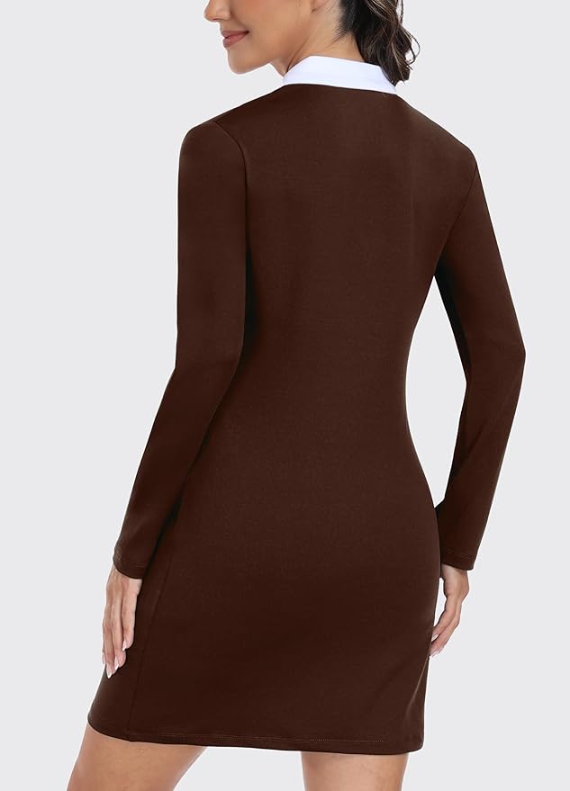 Hiverlay Golf Dresses for Women with Shorts and Pockets, V-Neck Short Sleeve Tennis Dress, Workout Athletic Dresses