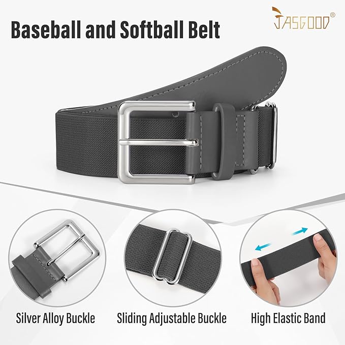 Baseball Socks and Belt for Youth Adult Softball Socks Combo Elastic Waist Belt for Men Kids Boys Girls Women JASGOOD